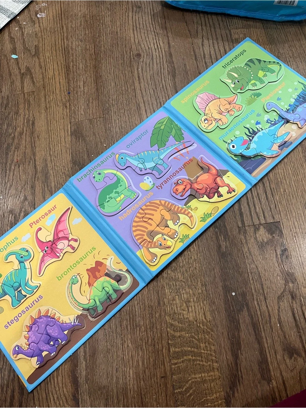 Magnetic Puzzle Set for Kids - Green Dinosaur Theme